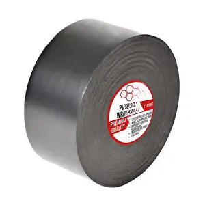 , 10 Mil (2" x 100 ft,) Weatherproof Black PVC Pipe Wrap  for  Protection, Drain Pipe Wrap , Pipe Wrap Insulation  for Outdoor, Underground Pipe (1 Roll)