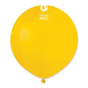 Gemar Yellow G150-002 19'' Balloons - 25 Pack of Solid Yellow Balloons for Celebrations and Events, 19'' Each, Perfect for Festive Decor