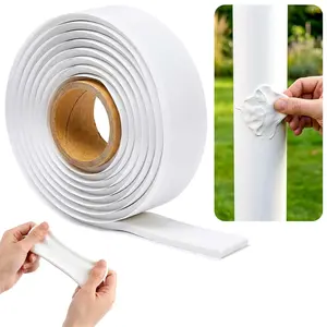 Moldable Silicone Putty,Waterproof Multi Purpose Butyl Seal Putty Tape 66 x 0.6 Inches,Plumbers Duct Seal Putty for Sink Drain Gap Wall Repair (1, White)