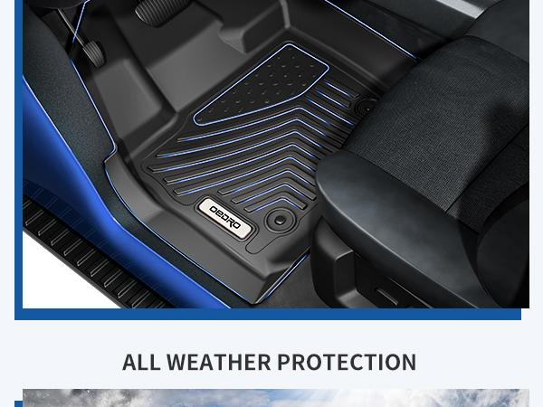 YITAMOTOR Floor Mats Fit for 2019-2024 Chevrolet Silverado/GMC Sierra 1500 & 2020-2024 Chevrolet Silverado/GMC Sierra 2500HD/3500HD Double Cab Bench, NO Rear Underseat Storage Box Custom 2 Row Floor Liner Set Car Accessory Truck Autos Protector Automotive