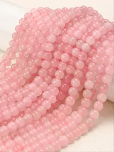 Luxury Sakura Rose Quartz Crystal Beads, High-Quality Natural Gemstone Round Loose Beads, Sizes 4mm-10mm, DIY Jewelry Making Supplies