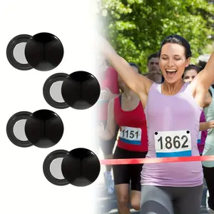 Magnetic Bib Clips, Marathon Number Clips - 4pcs Durable Magnetic Race Bib Holders for Runners, Reusable Bib Supports That Are Not Easily Dropped, Designed for Securely Fastening Race Numbers on Race Day