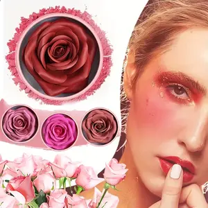 3D rose blush + high-quality blush brush set—unique rose design that impresses at first glance. Four colors, one is sure to suit you. Using the matching brush makes blending easier and helps create a naturally radiant complexion.