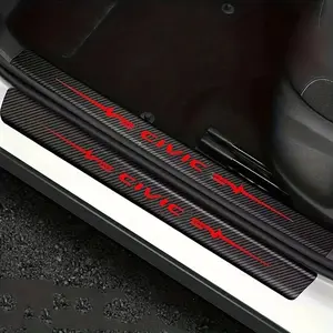 Car Door Sill Protector, Carbon Fiber Texturing Car Door Sill Protective Strip, Universal Car Exterior Accessories for Car Decoration