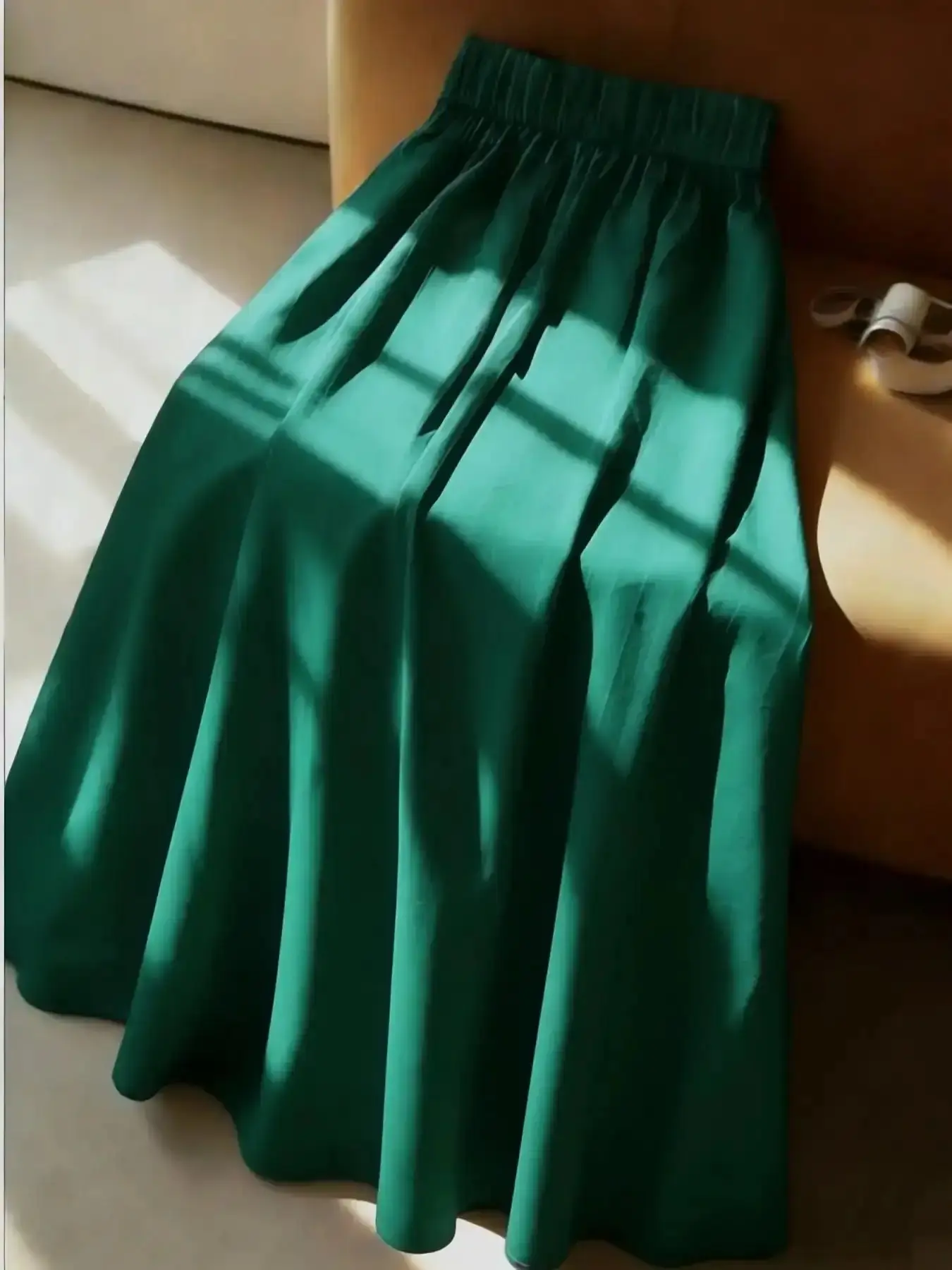 Elegant A-Line Skirt Bottoms for Women Loungewear Style, Spring Summer Chic Fashion, Loose Fit Waist Tie Design, Versatile Casual Daily Wear, Trendy Outfits, Sunny Days, Relaxed, feminine charm, graceful movement