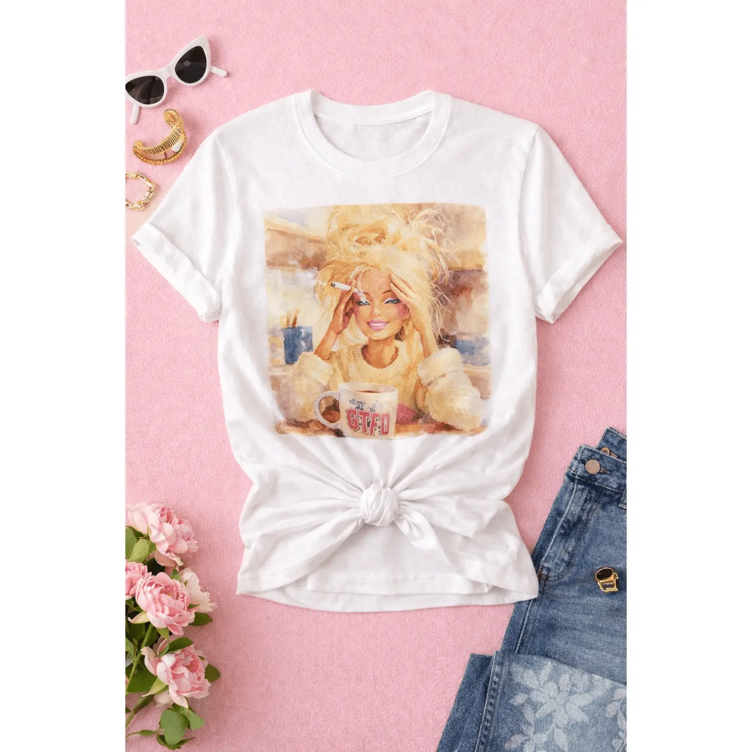 Plus/Reg Short Sleeve "Mood Barbie" Graphic Tee