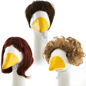 Porch Goose Wigs, Porch Goose Outfit Suitable for 17 Inch and 23 Inch Statue, Cute Outdoor Statue Accessories, Patio Yard Goosey Wig for Lawn Goosey Garden