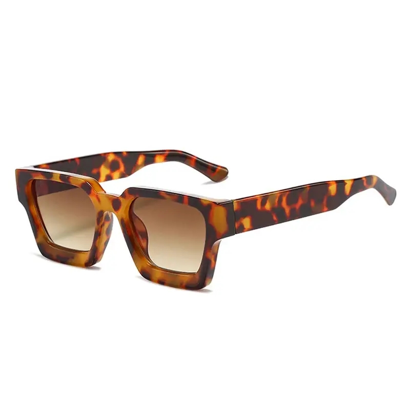 SO&EI Fashion Square Women Luxury Sunglasses Retro Brand Designer Men Trending Leopard Blue Green Sun Glasses Shades UV400 SO&EI Fashion Square Women Luxury Sunglasses Retro Brand Designer Men Trending Leopard Blue Green Sun Glasses Shades UV400