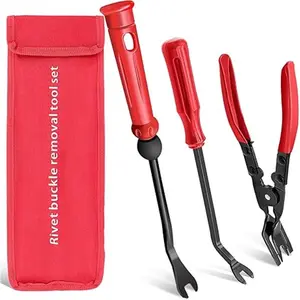 3 Pcs Clip Pliers Set,Clip Removal Tool Fastener Remover, Clips Puller Trim Removal Tool,Push Pin Removal Tool Kit for Car Door Panel Dashboard