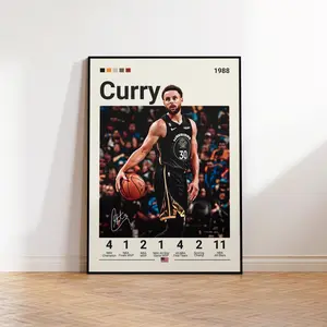 Stephen Curry Poster, Golden State Warriors Poster, Gift For Stephen Curry Fan,  Poster, Sports Poster,  Fans, Basketball Gift ( Unframed - Print Only )
