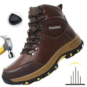 Men Work Safety Shoes Anti-puncture Working Sneakers Male Indestructible Shoes Men Shoes Protective Boots Waterproof boots Slip-resistant shoes Roofing Shoes wear resistant Construction Work & Daily Wear