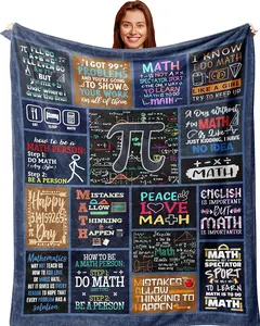 Math Teacher Gift, Math Gifts, Math Teacher Appreciation Gifts, Retirement gift for math teacher, Graduation Gifts for Math Lovers, Math Lovers Birthday Gifts, Math Gift for Men/Women, Blanket 60X50ina