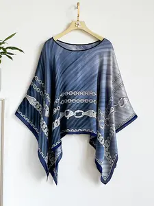 Women's Lightweight Scarf Shawl, Chain Design Element Knit Wrap, Versatile All-Season Accessory for Women, Perfect Match for Any