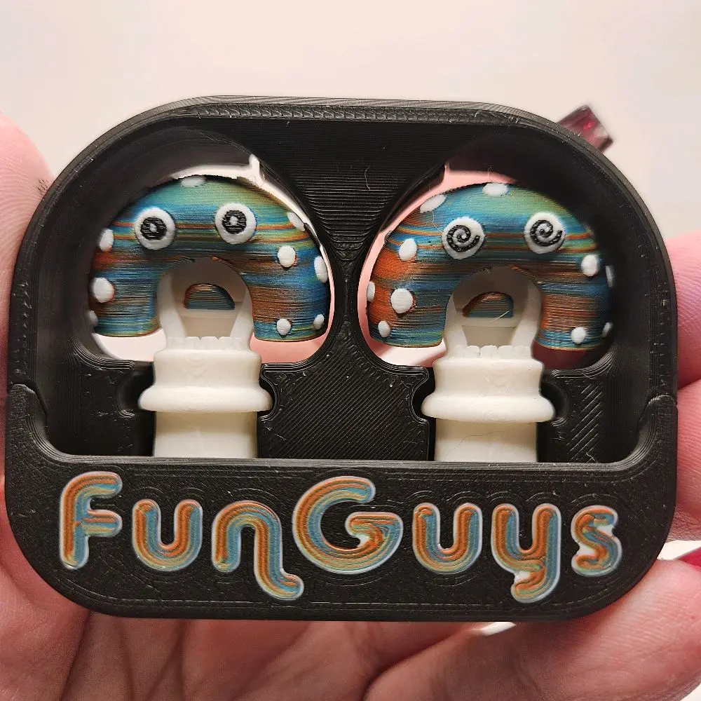 MZM Digital Design FunGuys Fidget Toy - Unisex 3D Printed Stress Relief Figures with Custom Cases for Tactile Fun