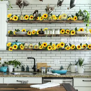 3pcs Vibrant Artificial Sunflower Garland 7.5ft - Perfect for Home, Kitchen & Garden Decor | Ideal for Birthdays, Weddings & Parties