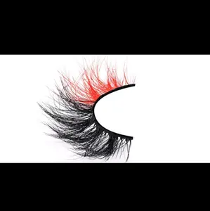 red and black eyelashes