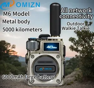 OMI M6 Long Range Walkie Talkie Handheld Transceiver 5000km Outdoor Emergency Safety Poc Two Way Radio Nationwide Coverage Truckers Taxi Drivers Construction Site walkie talkie