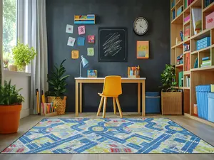 Dynamic Rugs Kidz 8081-999 5x7 City Area Rug