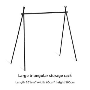 Outdoor Camping Foldable Portable Drying Rack - Large Triangle Shelf, Lightweight Durable Construction, Portable Convenience