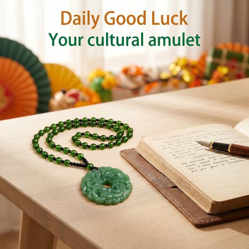 1pc Green Jade Hand-Carved Pixiu Dragon PendantNecklace Wealth Attraction Protection AuspiciousAmulet Unisex Lucky Jewelry Christmas BirthdayGift 1pc Green Jade Hand-Carved Pixiu Dragon PendantNecklace Wealth Attraction Protection AuspiciousAmulet Unisex Lucky Jewelry Christmas BirthdayGift