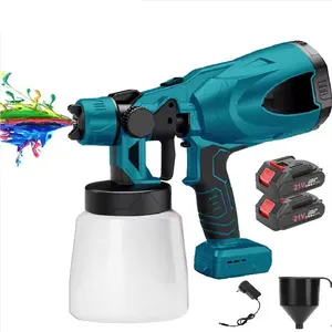 Cordless Paint Sprayer for 24V Battery with 900ML Container,HVLP Paint Sprayer Gun  Motor for Cabinets Cars Walls Furniture House Painting