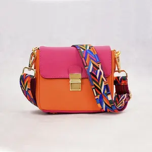Tiny Leather Handbag -Watermelon/Orange (Option 1) retro fashion