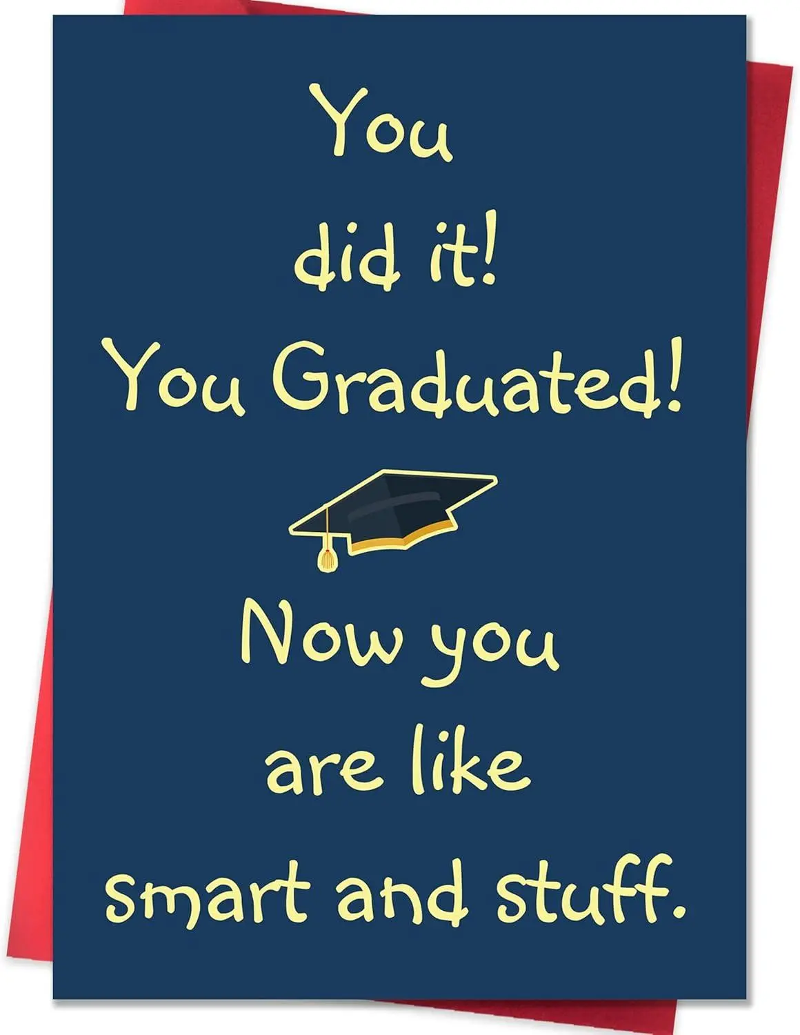 Funny Graduation Cards 2026 for Him Her,High School & College Graduation Card Gifts Decorations for Son Daughter Boys Girls Family Friends Women Men,You Did It Graduation Cards with Envelope