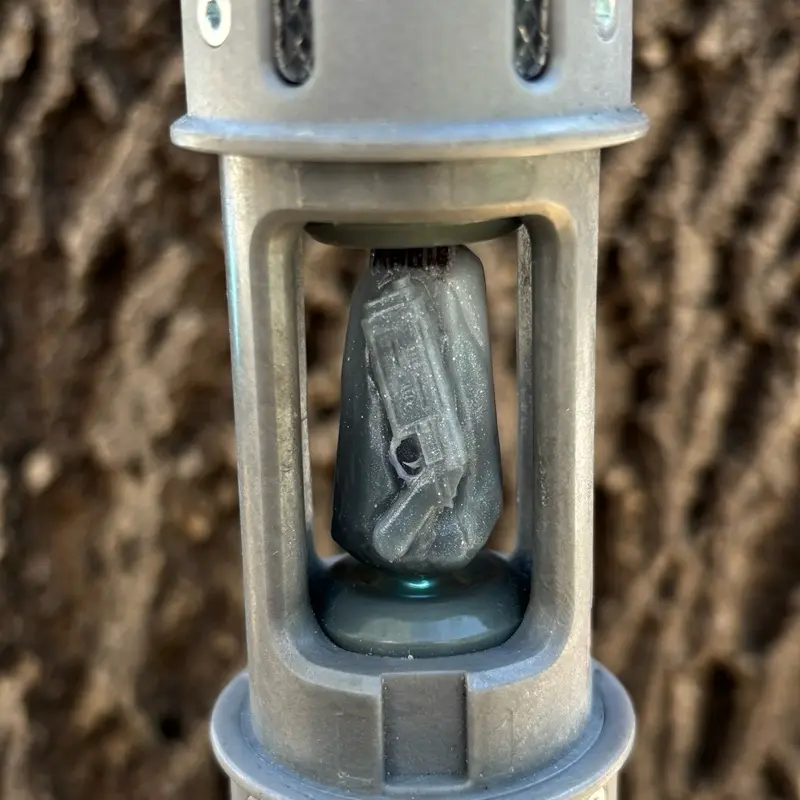Andors Bryar Blaster Encased Kyber Crystal - Galaxy Edge Handmade Jedi Master Crafted Force Igniting White Blade Holocron Accessory