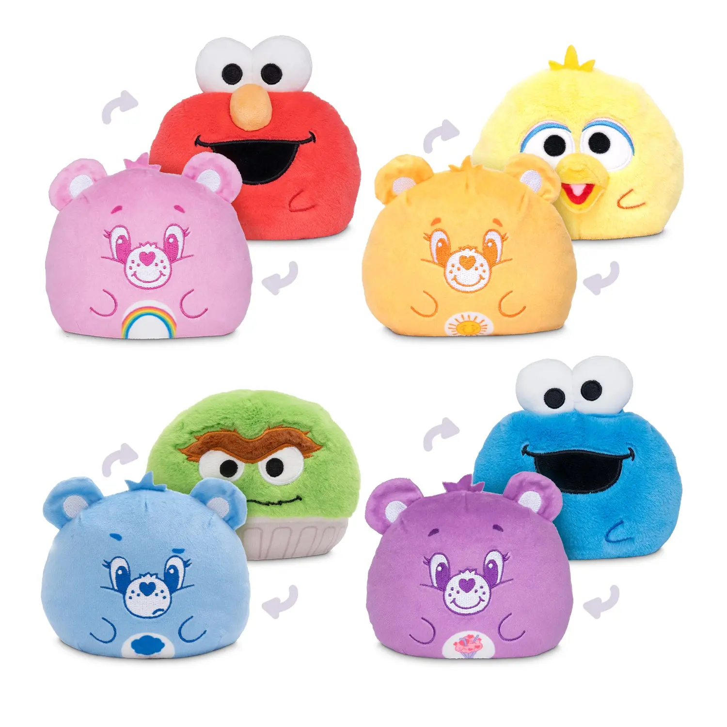 Care Bears x Sesame Street 4" Reversible Plushie Bundle Care Bears x Sesame Street 4" Reversible Plushie Bundle