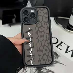 Trendy MAMA Leopard Case for iPhone 17 Pro Max 16 Plus 15 14 13 12 11 Air E Plus Shockproof Full Camera Protection Durable slim Silicone Cover Protective Cellphone