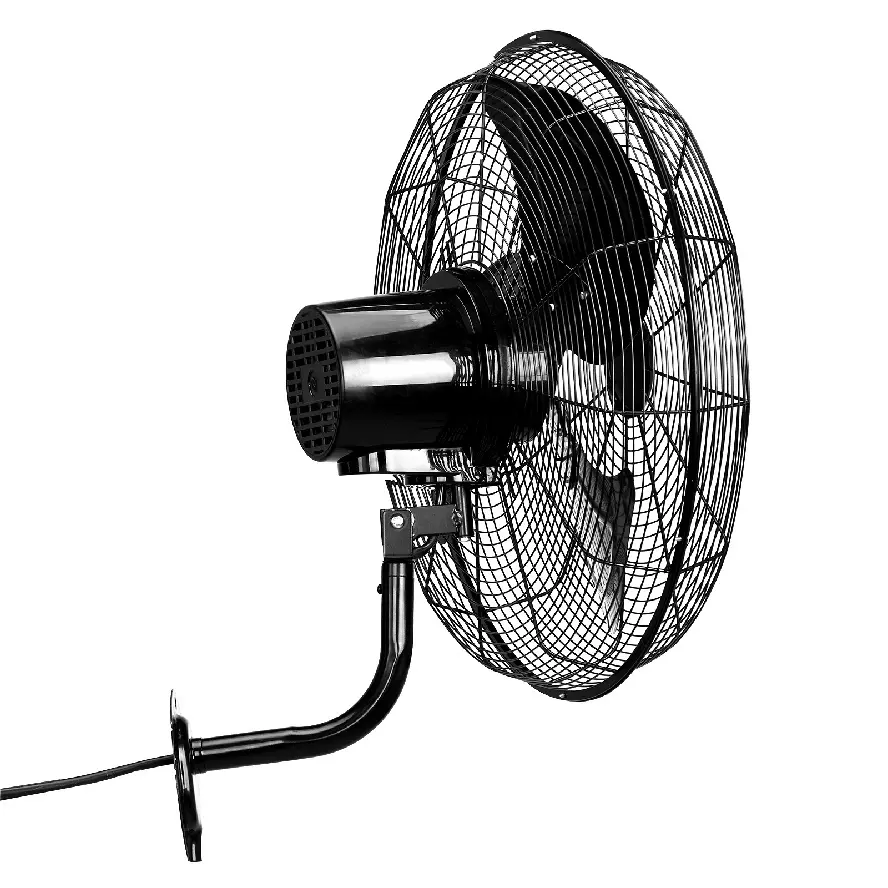 18 Inch Oscillating Wall Mount Fan, High Velocity Industrial Metal Fan with 3 Speed Settings, 4592 CFM Airflow, Adjustable Tilt for Garage, Workshop, Warehouse, Greenhouse & Home Users