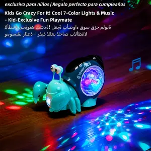 Crawling baby toy with music and light interactive music toy, Luminous crab toy，,baby toys，crawling toys，crawly crab baby toy， walking crab baby toy，kids toys，toys for toddlers 3-5，crab toy, Musical Light Up