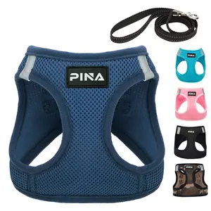PINA Dog Harness for Small Dogs No Pull, Small Dog Harness and Leash Set, No Choke Breathable Mesh Dog Vest Harness, Lightweight Adjustable Small Medium Dog Harness - Easy to Put On and Take Off