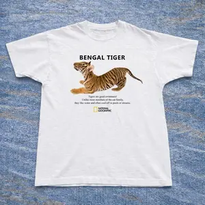 Gildan Men's and Women's T-shirt, Bengal Tiger T-shirt, Animal tee, Y2k Unisex Graphic Tees Gothic Grunge Emo Scene Amity Affliction Style Clothes Menswear Womenswear Streetwear