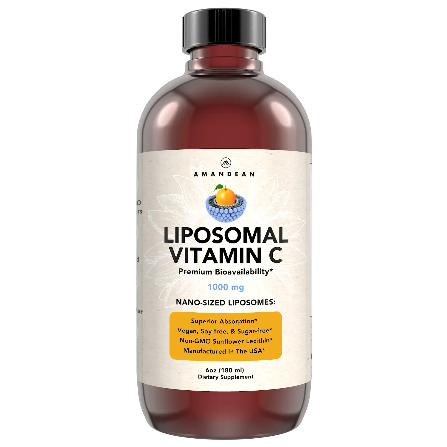 amandean liposomal glutathione Amandean Premium Liposomal Vitamin C (6oz) - Liquid Formula with Fully  Formed Liposomes. Pair with a Collagen Supplement for Increased  Effectiveness. Immune Support