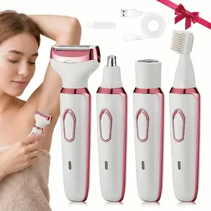 Women's Electric Hair Removal Kit, Bikini TrimmerUSB Rechargeable, Ideal for Eyebrows, Nose,Face, Legs & More, Great Gift Idea woman private area womens grooming