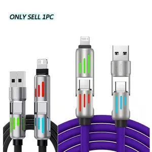 240w Fast Charging 4-In-1 Cable, Multi-Device Compatible, Type-C Data Syncing, iPhone Android Switch Ps5 Support, 480mbps Transfer Speed