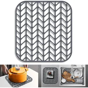Sink protectors for kitchen sink 12"13"16"18"19"24"26"28"29" sink mat|  Kitchen Sink Mat for Bottom of Farmhouse(12.25"X11.5"Gray)