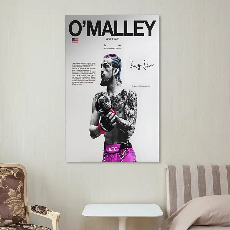 Sean O'Malley poster, UFC wall decoration, MMA digital poster, UFC bantamweight champion, UFC men's gift, sports poster, gym decoration, poster gift