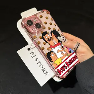 Cartoon B-Bob's Burgers Phone Case for iPhone 17 Air, 17, 16, 15, 14, 13, 12, 11 Pro Max, X, XR, XS Max, 8, 7 Plus - Shockproof Transparent Soft Back Cover