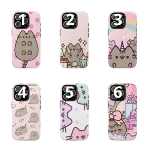 A Cute Pusheens Phone Case That Features Ice Cream, Compatible with for Samsung and iphone Models 17,16, 15, 14, 13, 12, 11 Pro Max