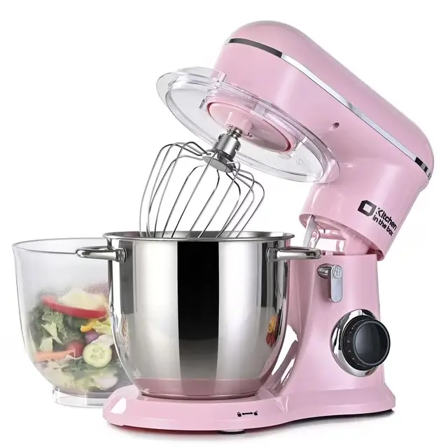Kitchen in the box Stand Mixer, 4.5QT+5QT Two bowls Electric Food Mixer, 10 Speeds Kitchen Mixer for Daily Use with Egg Whisk, Dough Hook, Flat Beater