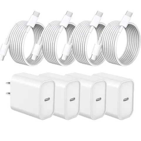 SANPRIO 20W USB-C Wall Charger with 6FT Type-C Cable - Safe Fast Charging for iPhone 17/16/15 Series (Pro Max,16e,15 Plus), iPads (Pro/Air/Mini) with Temperature Control, 20W Output