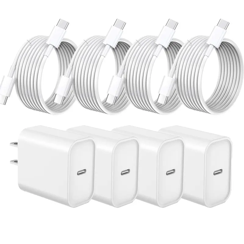 SANPRIO 20W USB-C Wall Charger with 6FT Type-C Cable - Safe Fast Charging for iPhone 17/16/15 Series (Pro Max,16e,15 Plus), iPads (Pro/Air/Mini) with Temperature Control, 20W Output