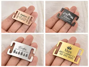 Dog Tags for Dogs,Collar Slide Dog Tag,Slide on Dog Tag,Silent Dog Tag,Dog ID Tag,Custom Dog Tag,Engraved Dog Name Tags,Cute Cat Collar Tag