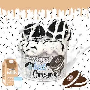 Cookies but Creamed Slime, Thick and Glossy Texture, Scented Slime, DIY Clay Kit by Coco Cloud Slimes