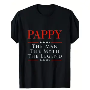 Pappy The for Man The Myth The Legend T-Shirt - 220gsm Pure Cotton Retro Unisex Tee with Iconic Pappy Graphic, S-XXXL Sizes () for Men & Women - Casual, Holiday, or Gift Apparel