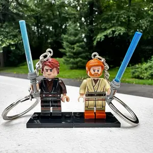 Anakin vs obiwan keychains clone wars includes lightsabers mustafar duel