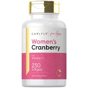 Carlyle Cranberry Pills For Women | 250 Softgels | Supplement with Vitamin C | Non-GMO, Gluten Free | For Her