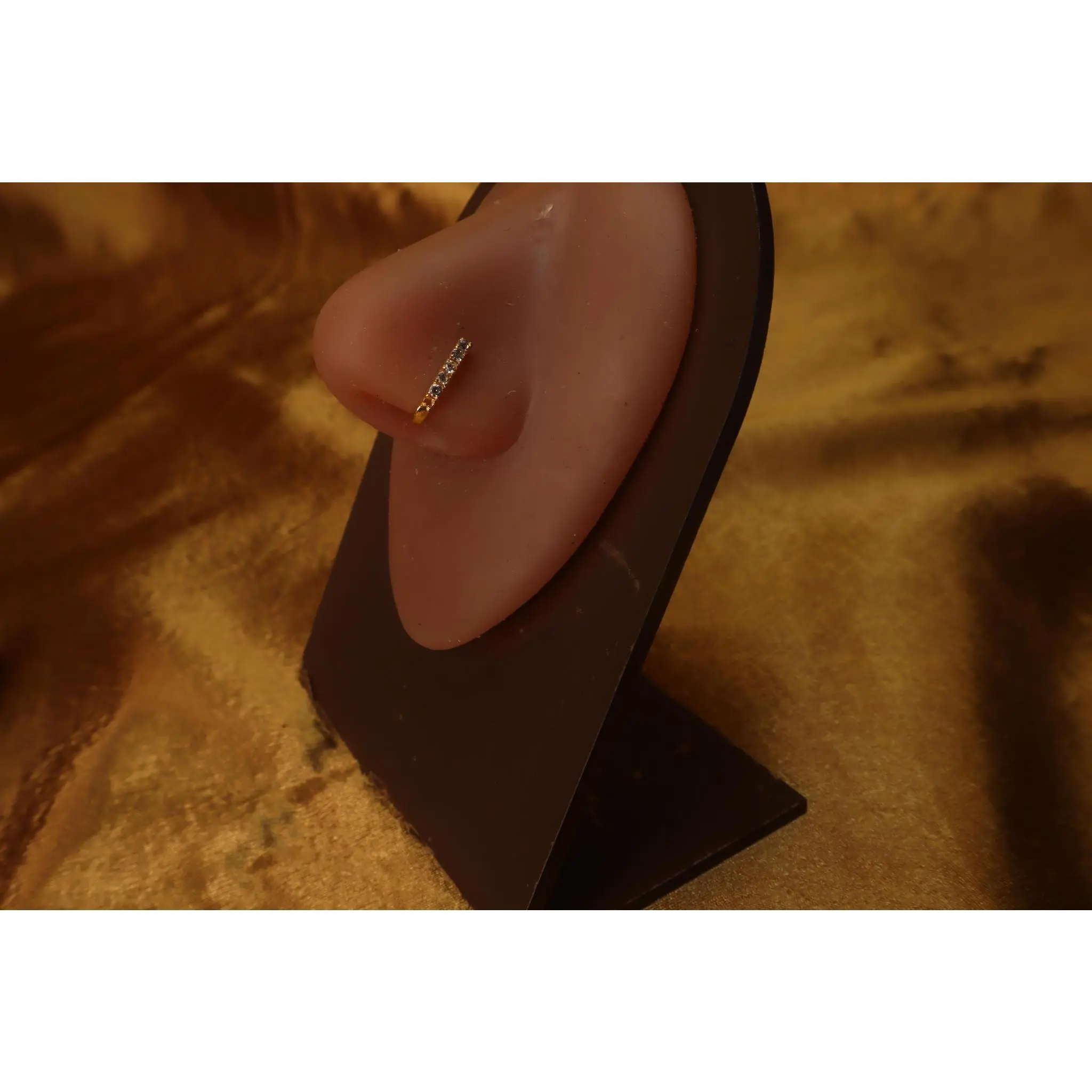 DELILAH CZ Clip-On Non-Piercing Nostril Fake Nose Cuff